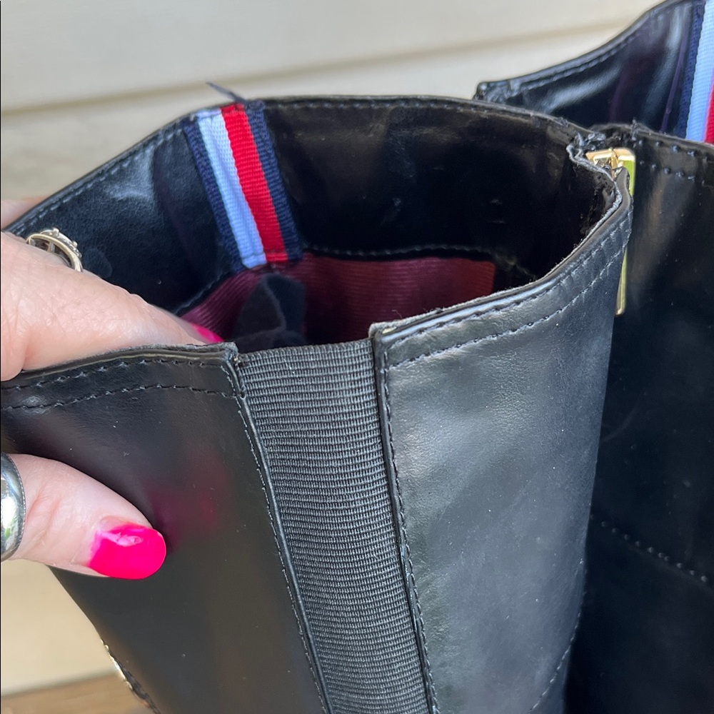 Black Knee-High Riding Boots - Picture 6 of 13